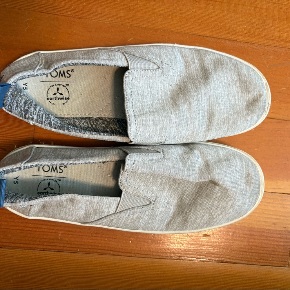 TOMS Gray Loafers Slip-On Shoes